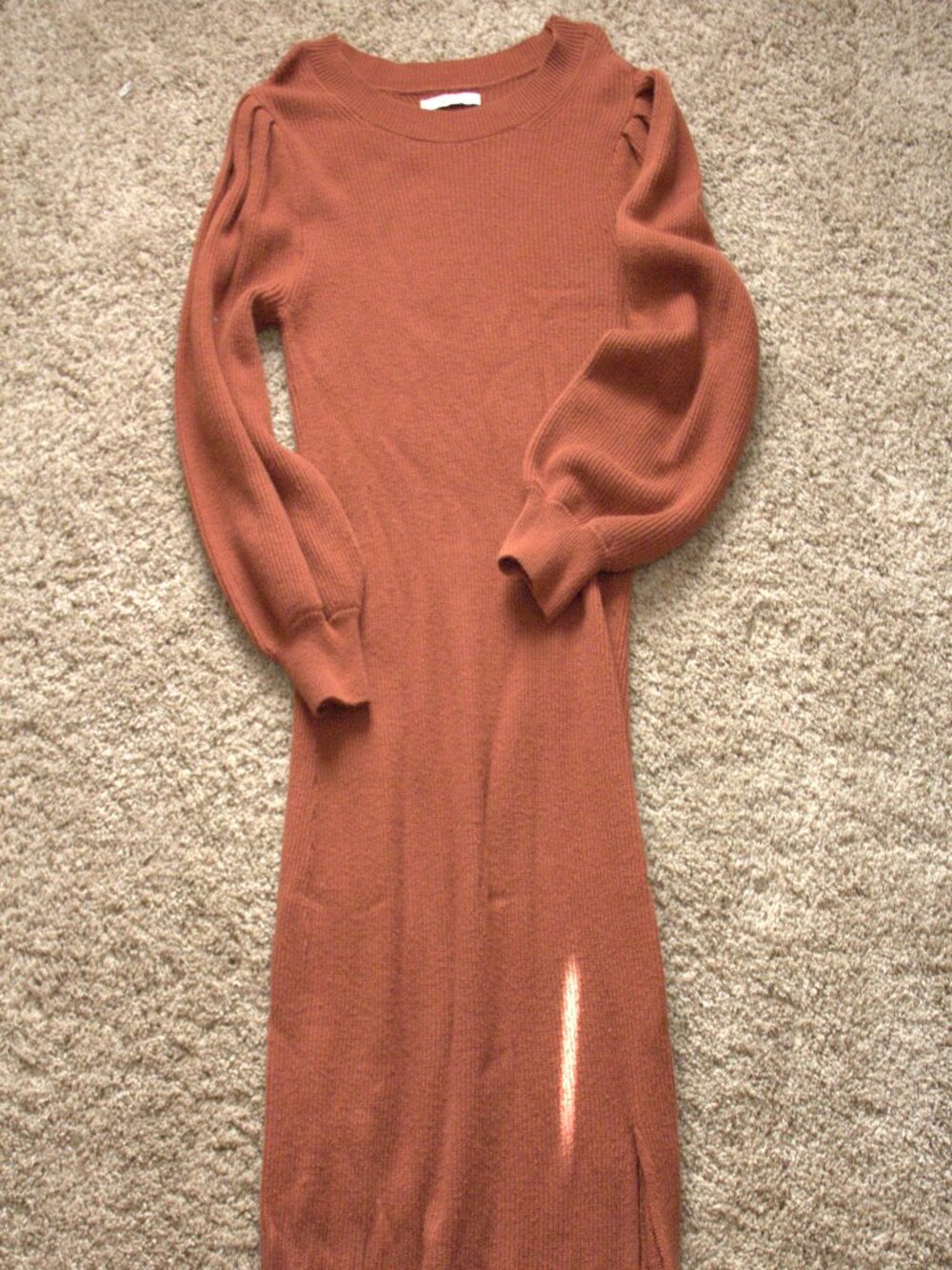 Abercrombie and Fitch Burnt Orange Sweater Dress, Size XL
